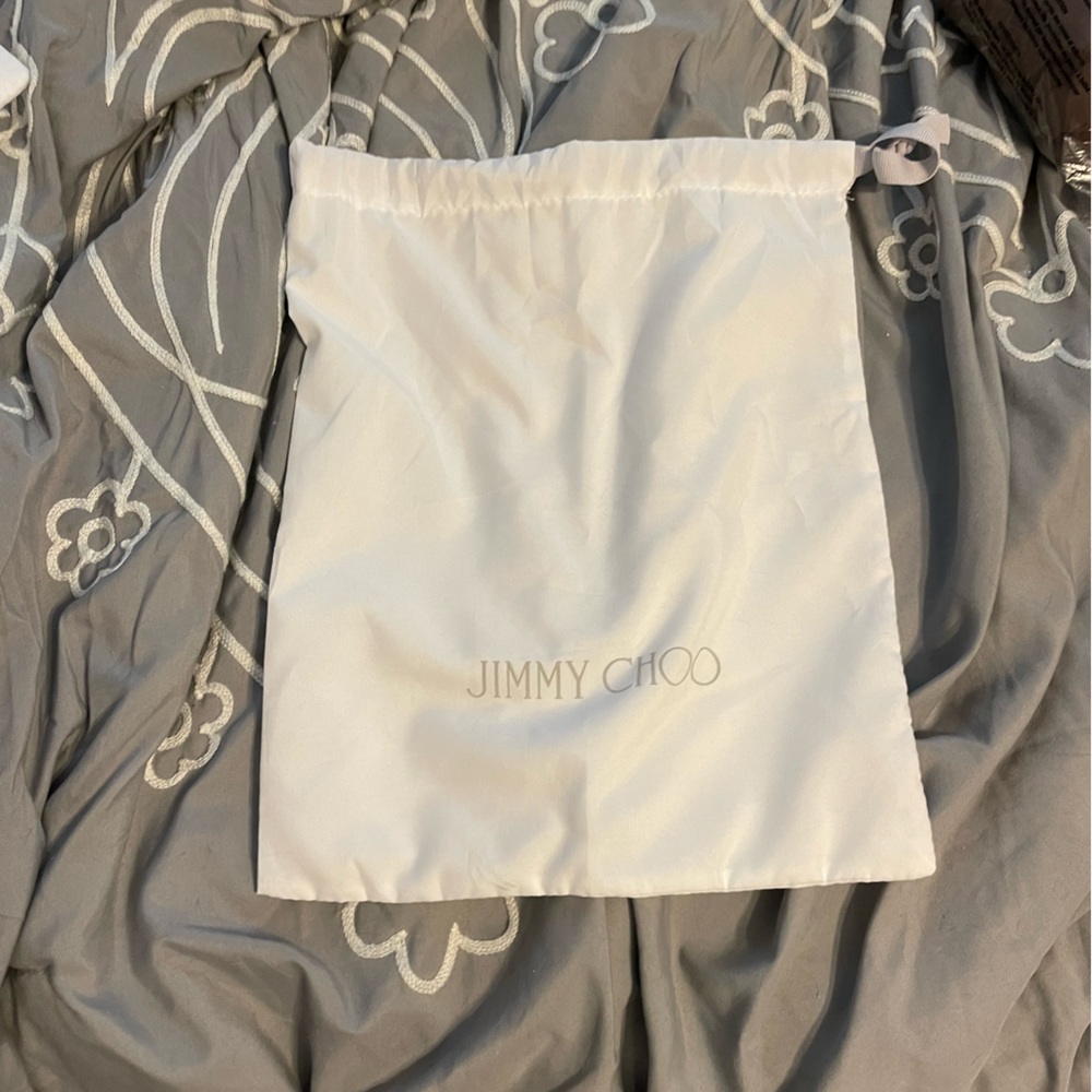 Authentic white Jimmy Choo shoe dustbag